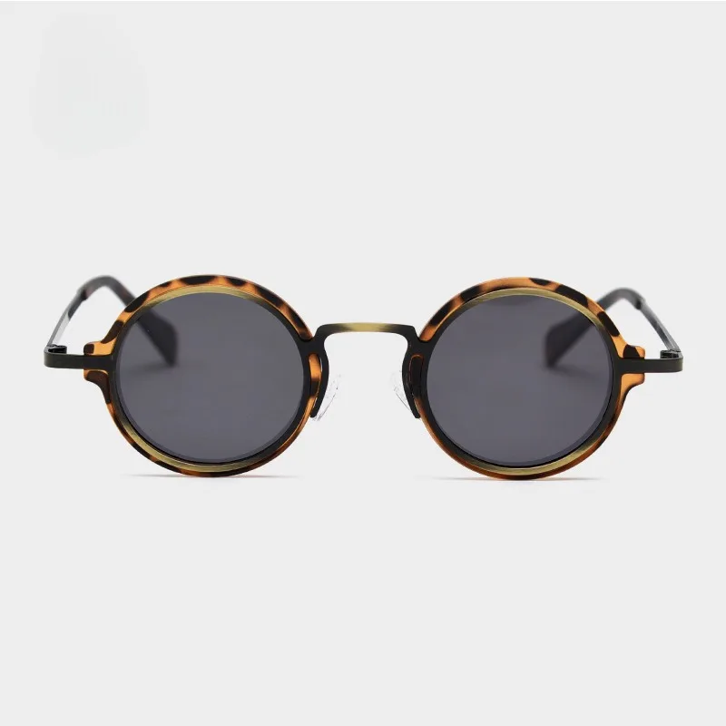 

Поляризованные солнцезащитные очки в стиле ретро женские зеркальные Круглые Солнцезащитные очки винтажные мужские леопардовые зеленые Uv400 летние очки