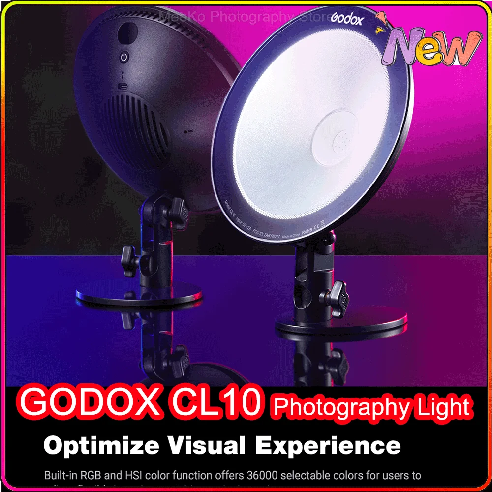 

Светильник для фотосъемки GODOX CL10, светодиодсветодиодный освесветильник для трансляции в Интернет, приложение для заполнения светильник и д...