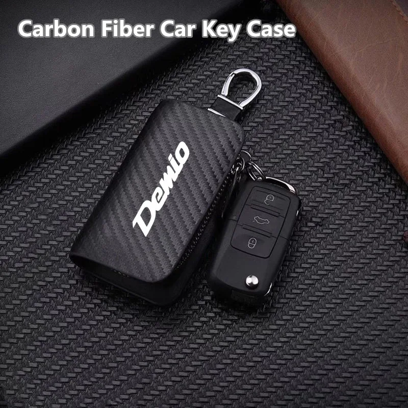 

NEW Carbon fiber PC Car Smart Key Fob Case SKin Cover Anti Scratch Cover For Mazda 2 Demio 2015 - 2021 car Accessories