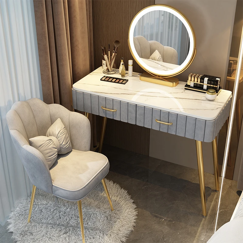 

Скандинавский белый туалетный столик, зеркало для макияжа, туалетные столики, роскошные туалетные ночные стойки, туалетный столик, мебель для спален WZ50VT