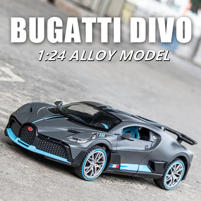 

1:24 Bugatti DIVO Alloy Sports Car Model Diecasts Metal Toy Vehicles Car Model Simulation Sound Light Collection Kids Toy Gift