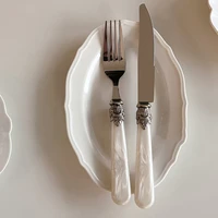 household kitchen tableware party luxury vintage spoon fork knife western dessert bento accessories utensilios kitchen supplies