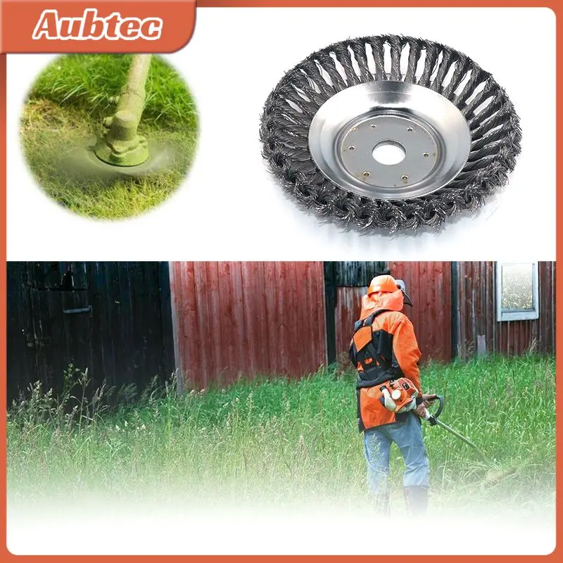 

Power Tool 8 inch Steel Wire Grass Trimmer Head Lawn Mower Twisted Wire Wheel Weeding Trimmer Brush Cutter Garden Lawn Supplies