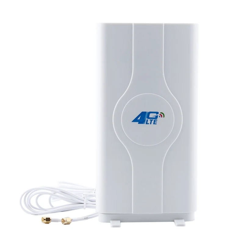 Фото Мобильная антенна 3G 4G Lte 700-2600 МГц 88 дБи, усилитель со штекером, панельная антенна Mimo + 2 метра №1