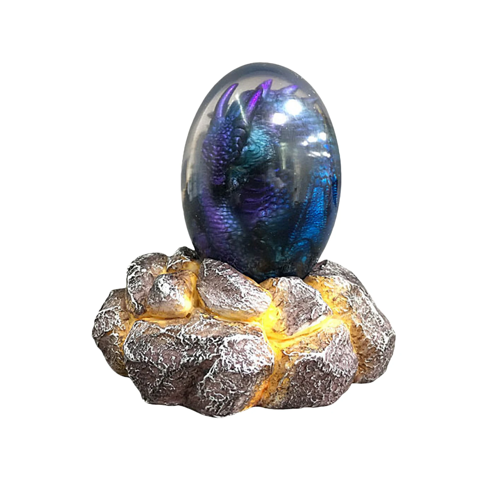 

Кристаллическая прозрачная полимерная статуя Дракон яйцо Лава Динозавр яйцо сувенирные Смола светящаяся игрушка домашний Декор подарок