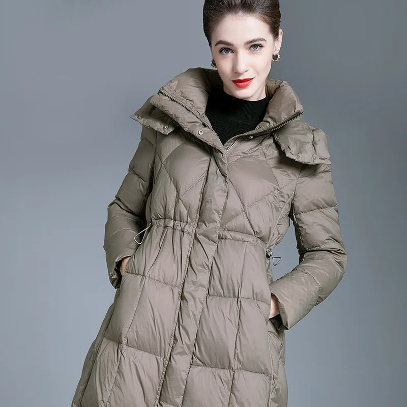 2022 New Winter Down Jacket Women's Long Over The Knee Breadwear Korean Version Temperament Fashion Women's Windproof Loose Coat