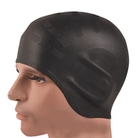 adults swimming caps men women long waterproof swim pool ear protect large silicone diving hat cap