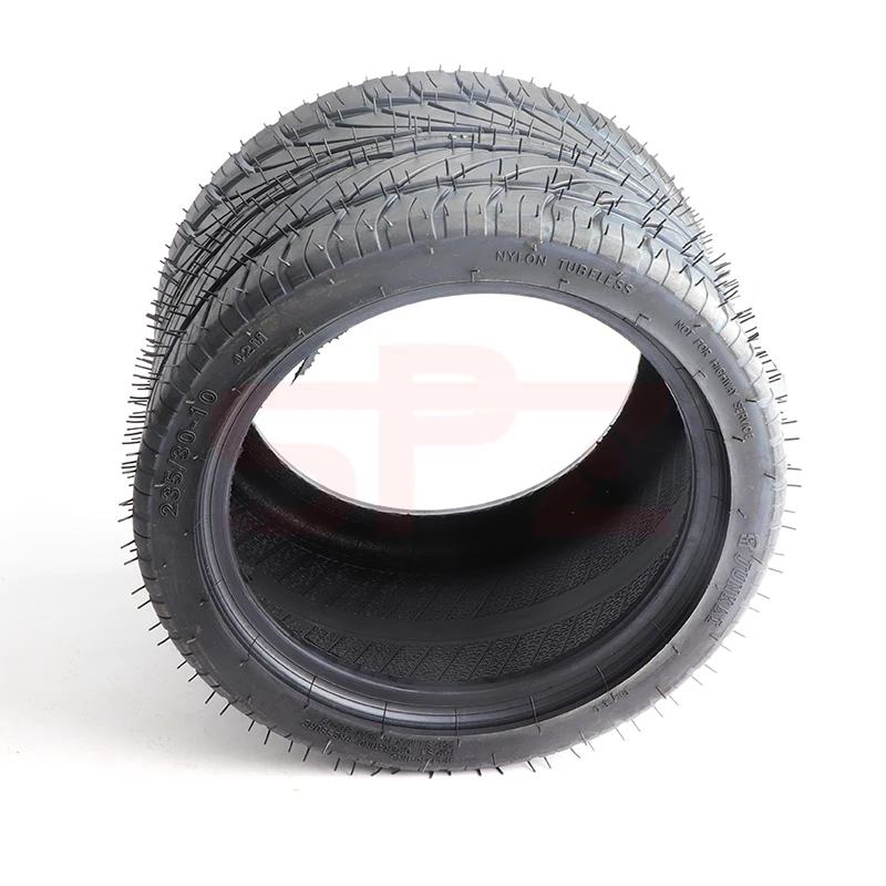 Бескамерная шина 235/30-10 R10 плоская резиновая для бега квадроцикла багги куб. См