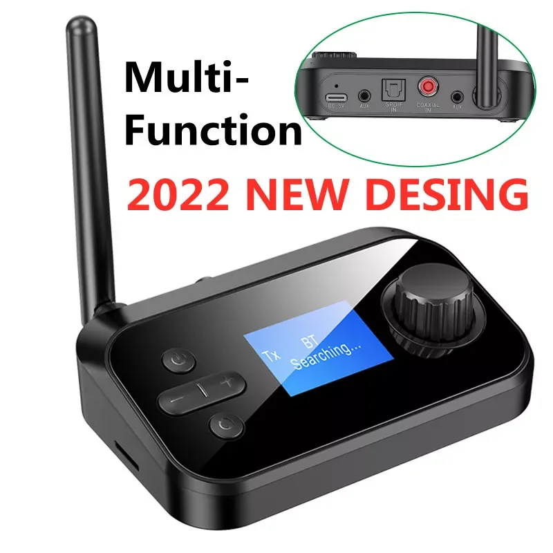 

Bluetooth 5.0 Audio Transmitter Receiver with Mic Stereo Optical Coaxial AUX 3.5mm Jack RCA Wireless Adapter TV PC Car Speaker