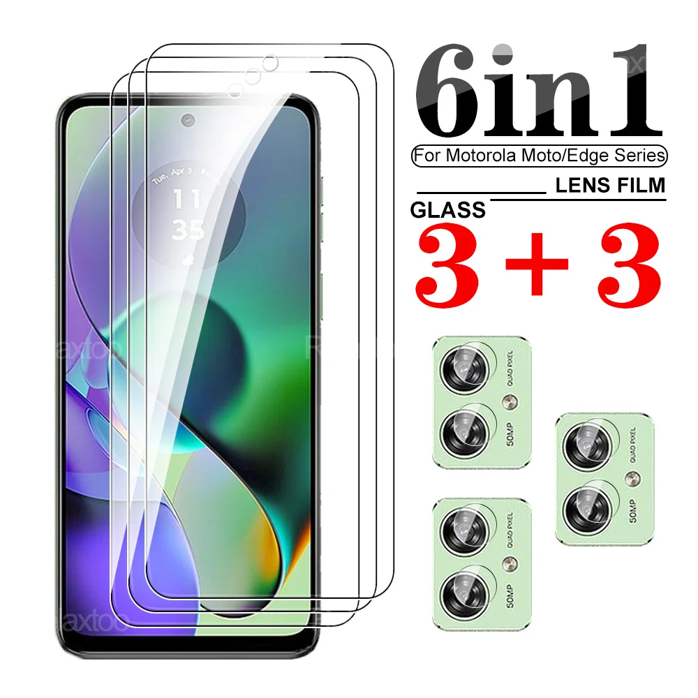 Передняя пленка 6 в 1 для Motorola Moto G54 Edge 50 Neo Screen Protector MotoG54 G24 Power G04 G04s G84 G14 E13 Защитное