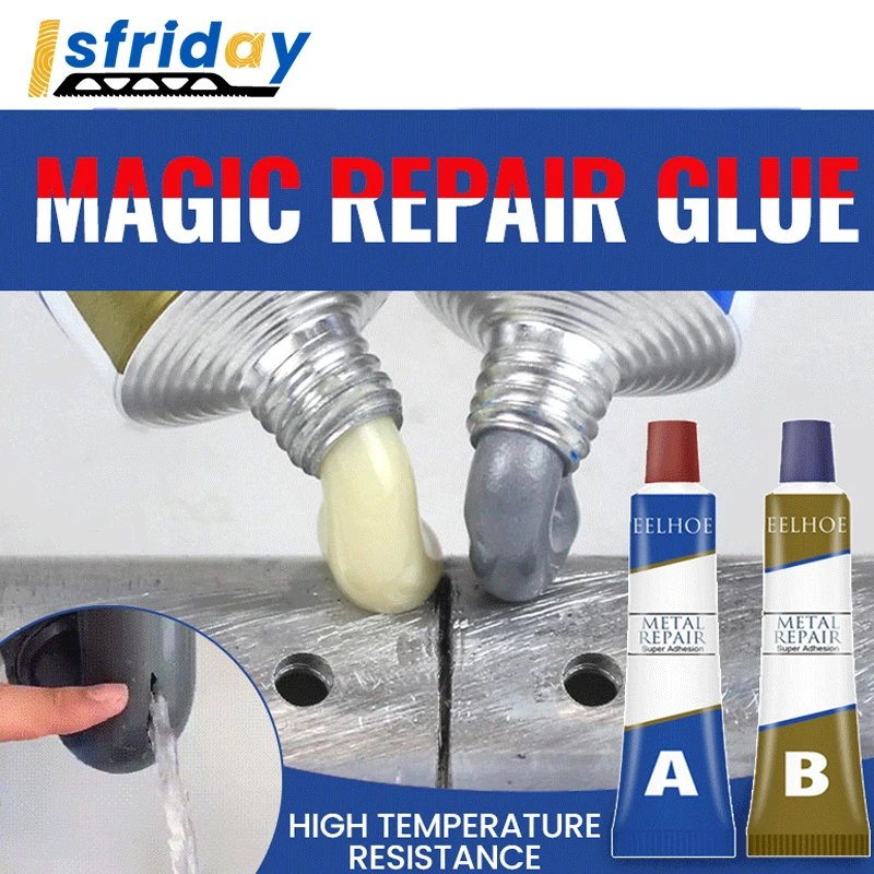 

20g 50g 100g High Temperature AB Glue Metal Repair Glue Cast Iron Steel Strength Repairing Glue Adhesive Waterproof Quick Drying