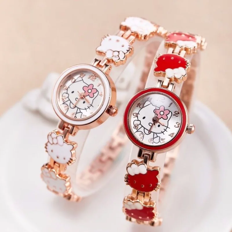 

Hellokitty Sanrio периферийная анимация новые милые Мультяшные часы ins высокоценные электронные часы креативный подарок на день рождения ювелирные изделия