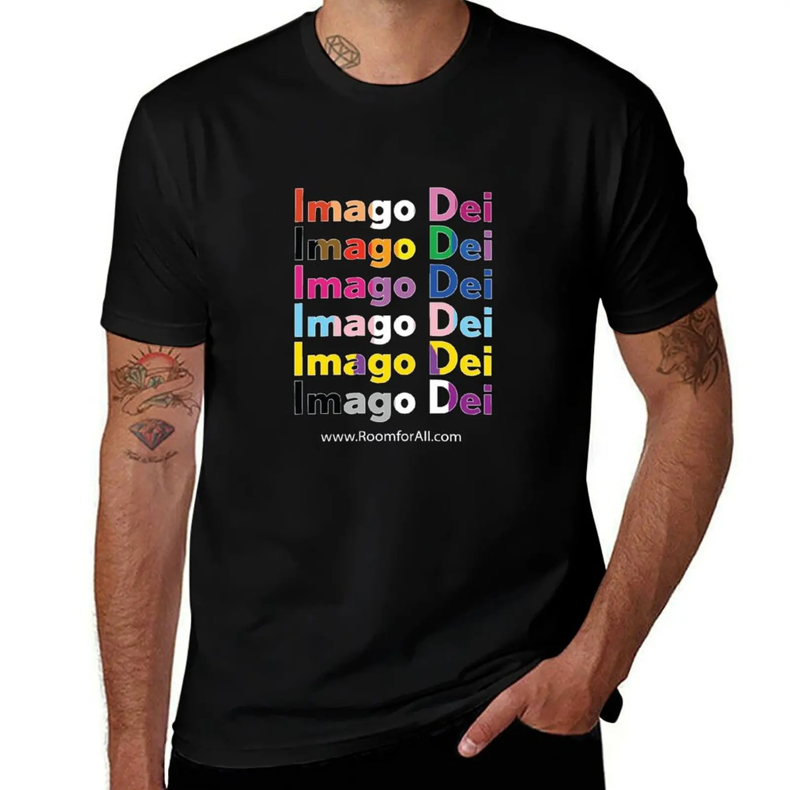 Футболка Imago Dei (темный фон) больших размеров с графикой рубашка Croswit мужские