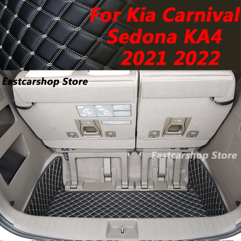 for Kia Carnival Sedona KA4 2021 2022 Car Rear Trunk Mat Cargo Boot Liner Tray Rear Boot Luggage Decoration Accessories