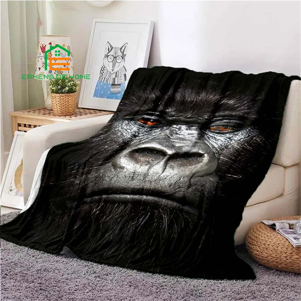 

Throw Blanket Gorilla Pattern Warm Blanket for Mens Bed Couch Blanket Lightweight Blanket blankets for beds soft blanket