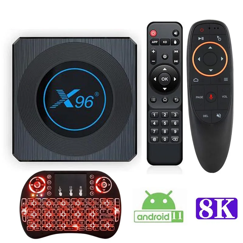 

8K Android 11 TV Box X96 X4 Amlogic S905X4 Set Top Box 5G 2.4G Wifi Smart TV Box 1000M Quad-core Bluetooth Media Player