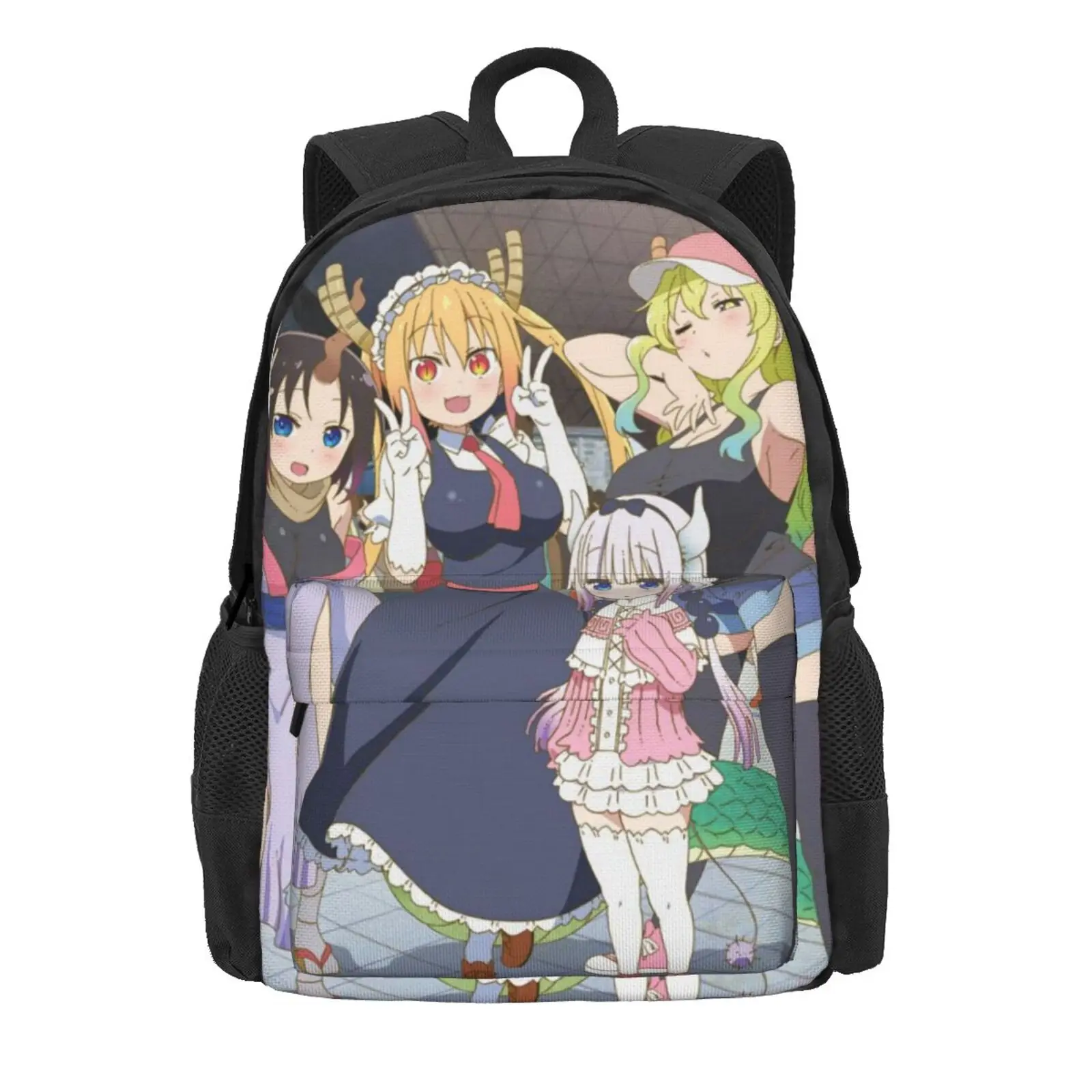

Школьные ранцы Miss Kobayashi'S Dragon Maid 3, женский рюкзак, женские сумки, мужская сумка, клетчатая Милая школьная сумка