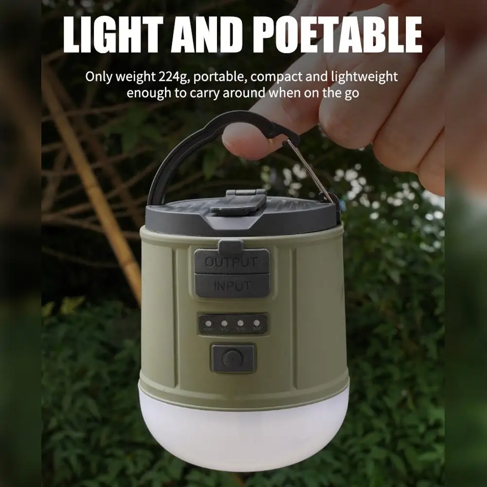 

ABS Camping Lantern 2400mAh Rechargeable Battery Torch With 9 Light Modes Portable Electronic Emergency Lamp For Outdoor Camping