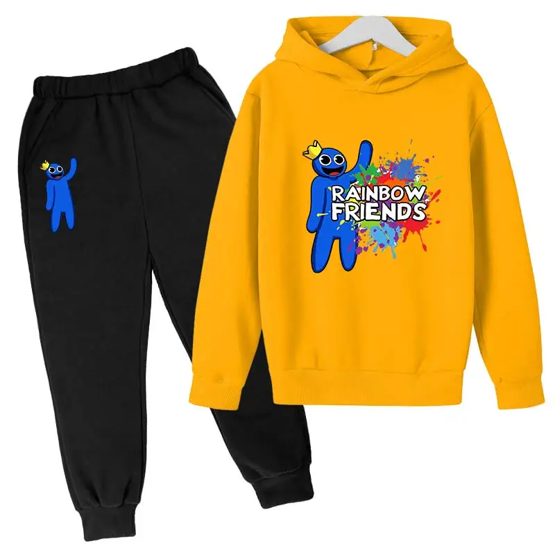 

Girls Hoodies Boys Game Rainbow-friends Cartoon Print Hoodies Suit Children's Autumn Winter Long Sleeve Pant Sweatshirt Sets