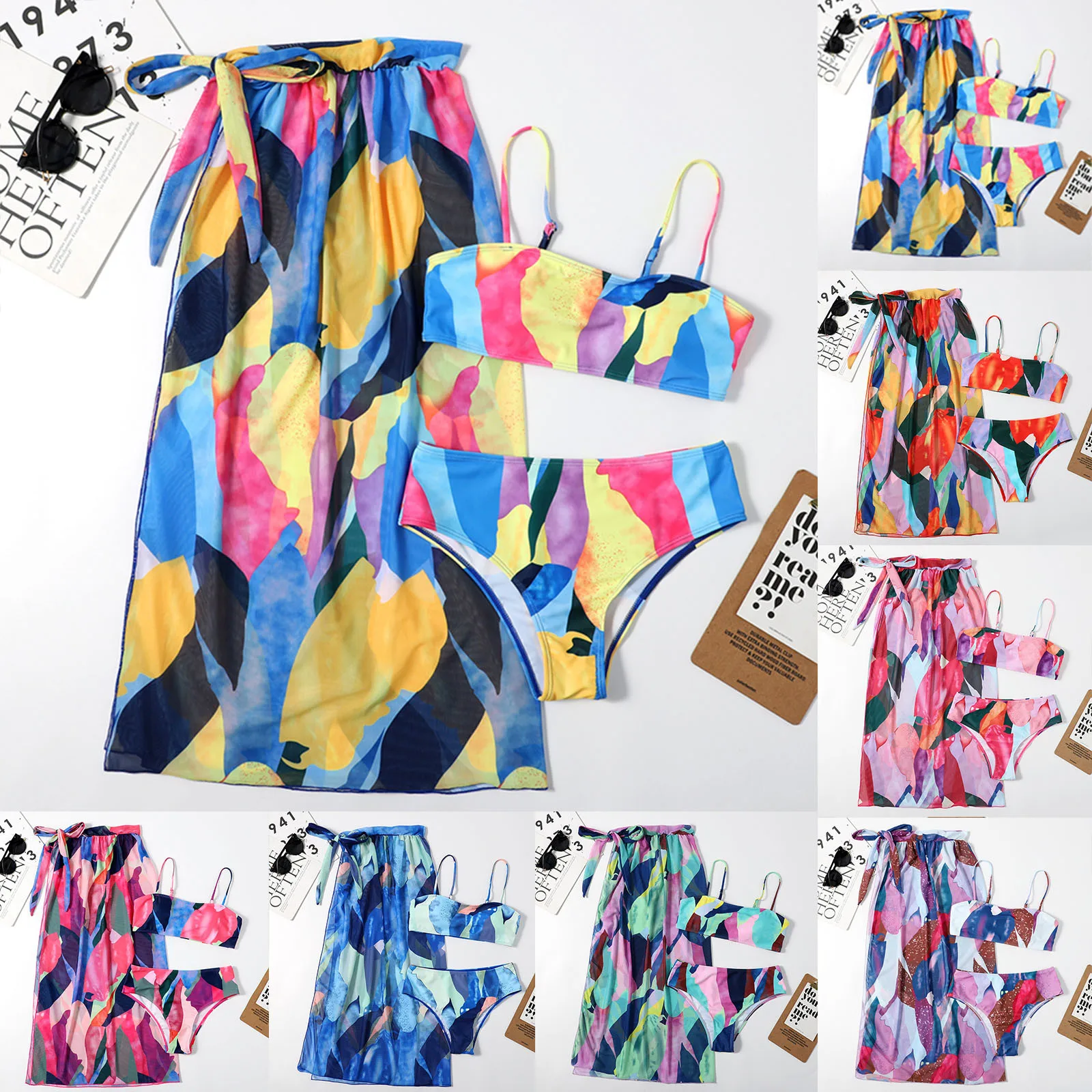 

Sexy Tie Dye Bikini Female Summer Swimsuit Women Two-Piece Bikini Sexy Concise Swimsuit Bather Bathing Suit