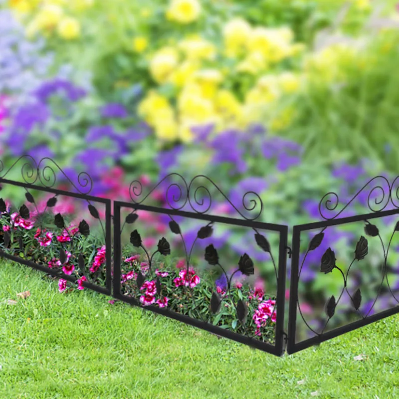 4PCS Iron Artistic OutDoor Low Garden Fence branches and leaves birds flowers Shanlan climbing vine Zippity Barrier - купить по
