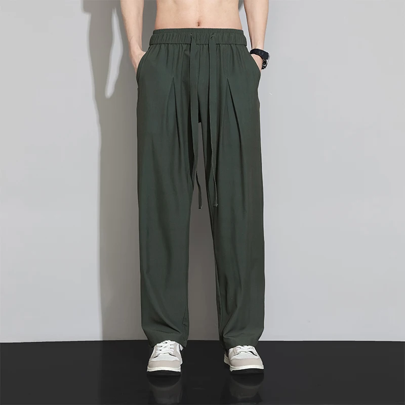2024 летние шелковые брюки спортивные штаны уличная одежда джоггеры оверсайз 7XL 8XL