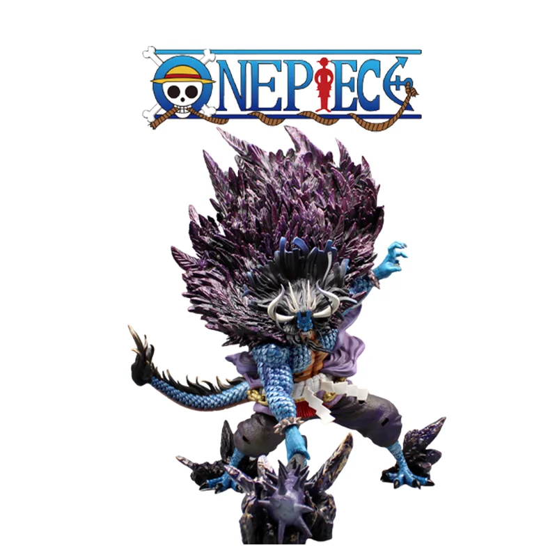 

52cm One Piece Anime Figures Man Beast Kaido Figure Thunder Bagua Peripheral Pvc Collection Model Ornament Doll Toys Gifts