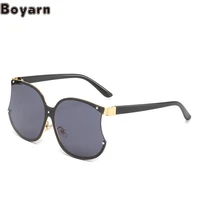 boyarn steampunk one piece sunglasses rimless fashion funny catwalk sun glasses shades uv400 eyewear gafas de sol