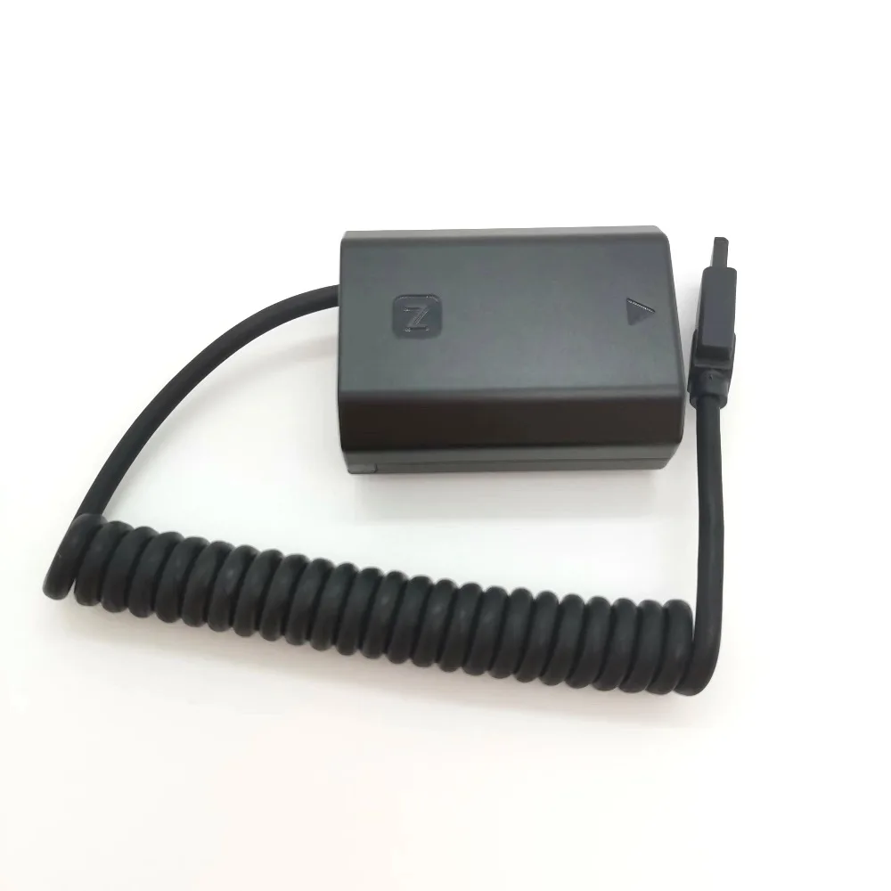 Кабель-пустышка NP-FZ100 с 4-контактным DJI Ronin S Gimbal Power Coiled Cable для Sony Alpha A7R3 A7R4 7RMIII A9II |