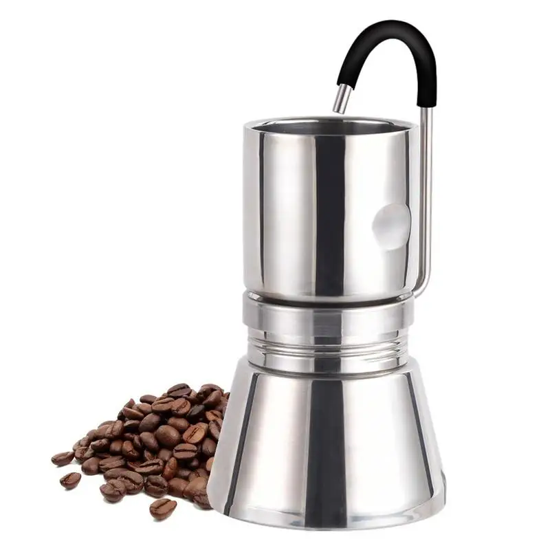 

Stovetop Espresso Maker Stainless Steel Coffee Maker Percolator Pot Espresso Set Coffee Extractor Full-Bodied Coffee Stove Top