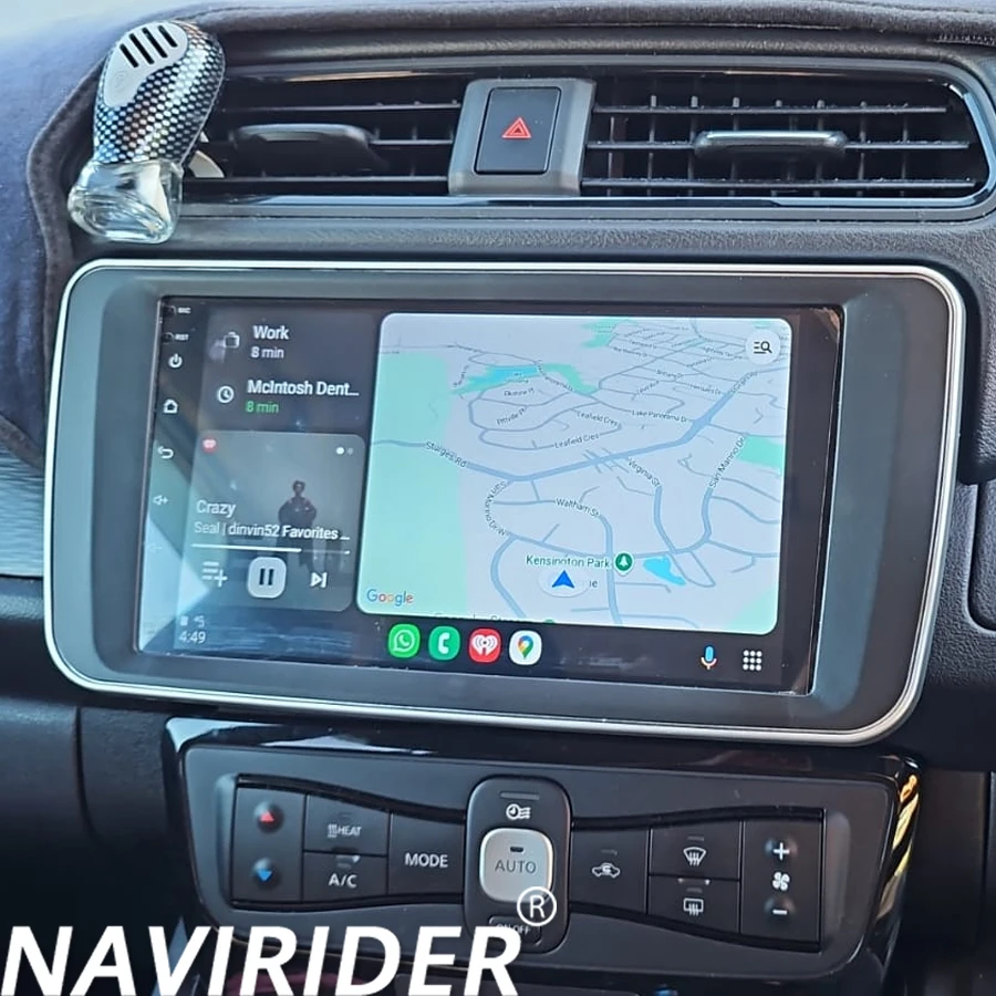 9-дюймовый Android 14 для Nissan Leaf 2018-2024 зарядка мобильного держателя GPS мультимедиа