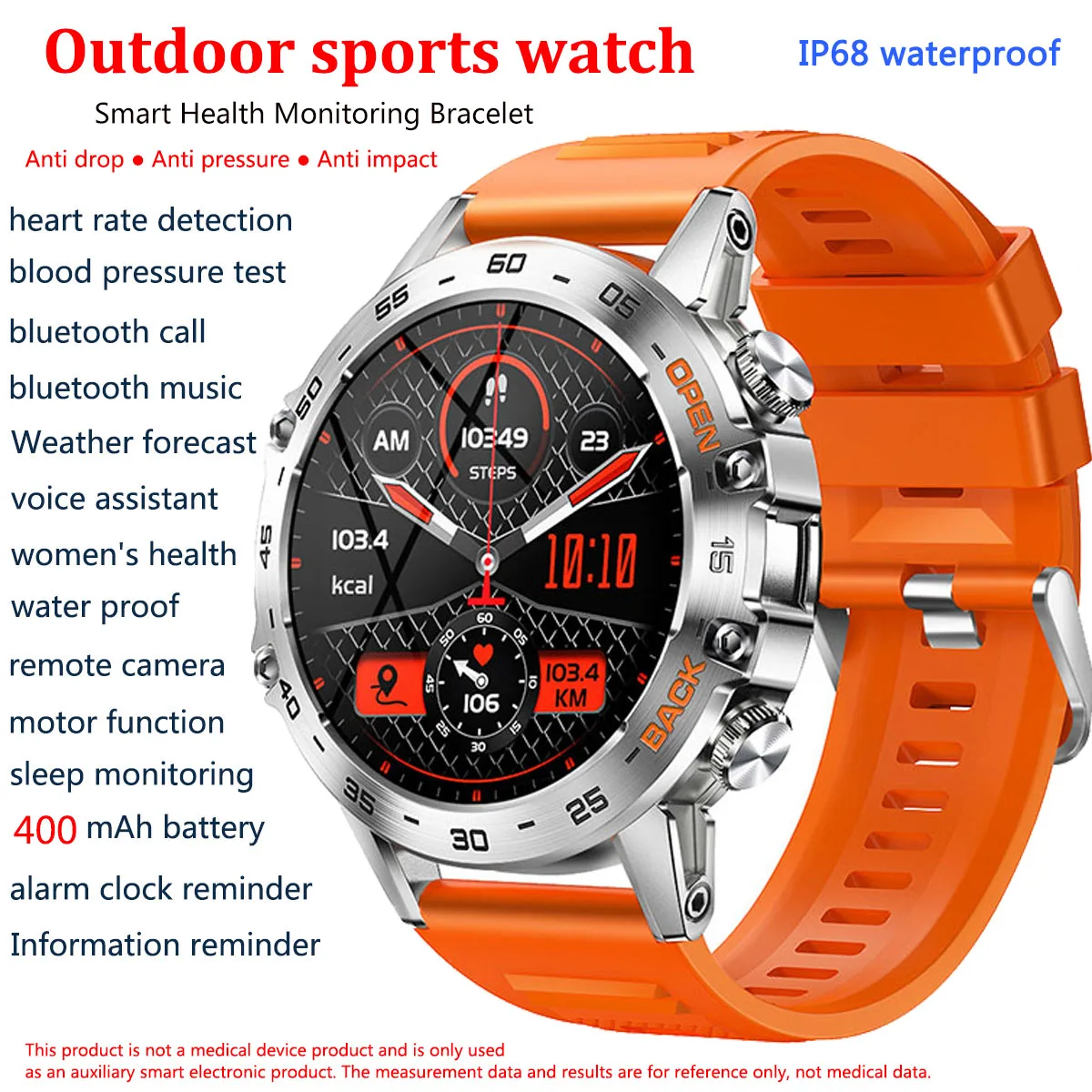

Smart Watch Outdoor Fitness 1.39 Inch IPS Display Bluetooth Call 100+ Sport Modes 24H Health Monitor Smartwatch men Waterproof