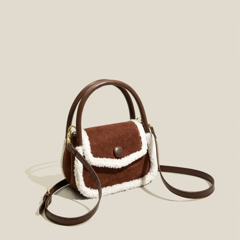 

Maxdutti 2022 сумка-мессенджер текстурная миниатюрная плюшевая сумка женская модная повседневная сумка-блоггер в стиле High Street