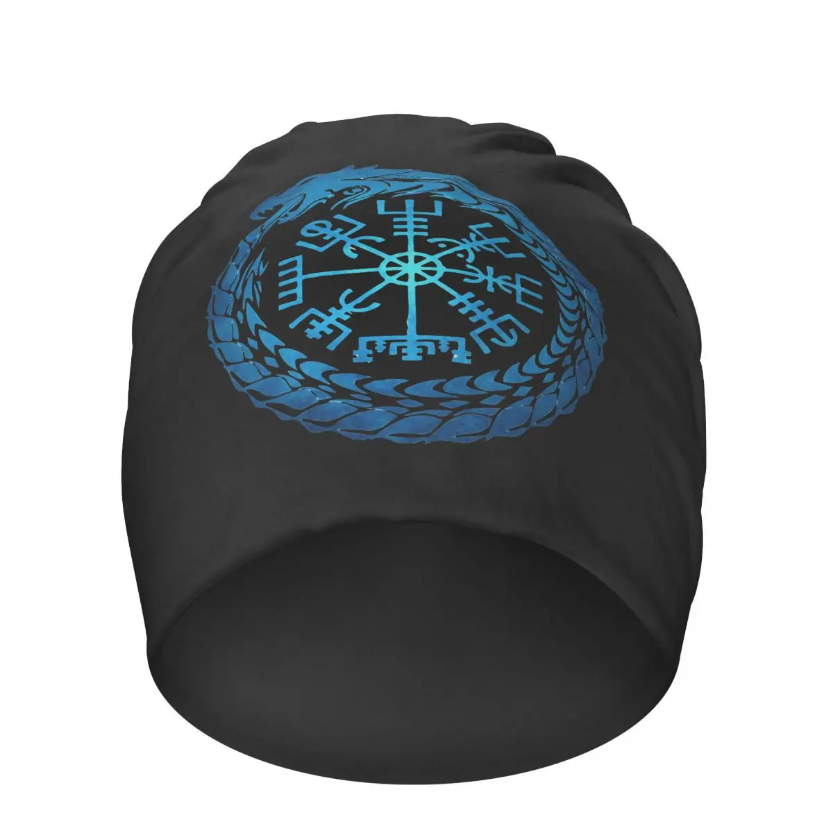 

Vegvisir Jormungandr World Serpent Adult Beanies Pullover Caps Nordic Viking Bonnet Warm Hedging Hat Skullies Beanies Winter Cap