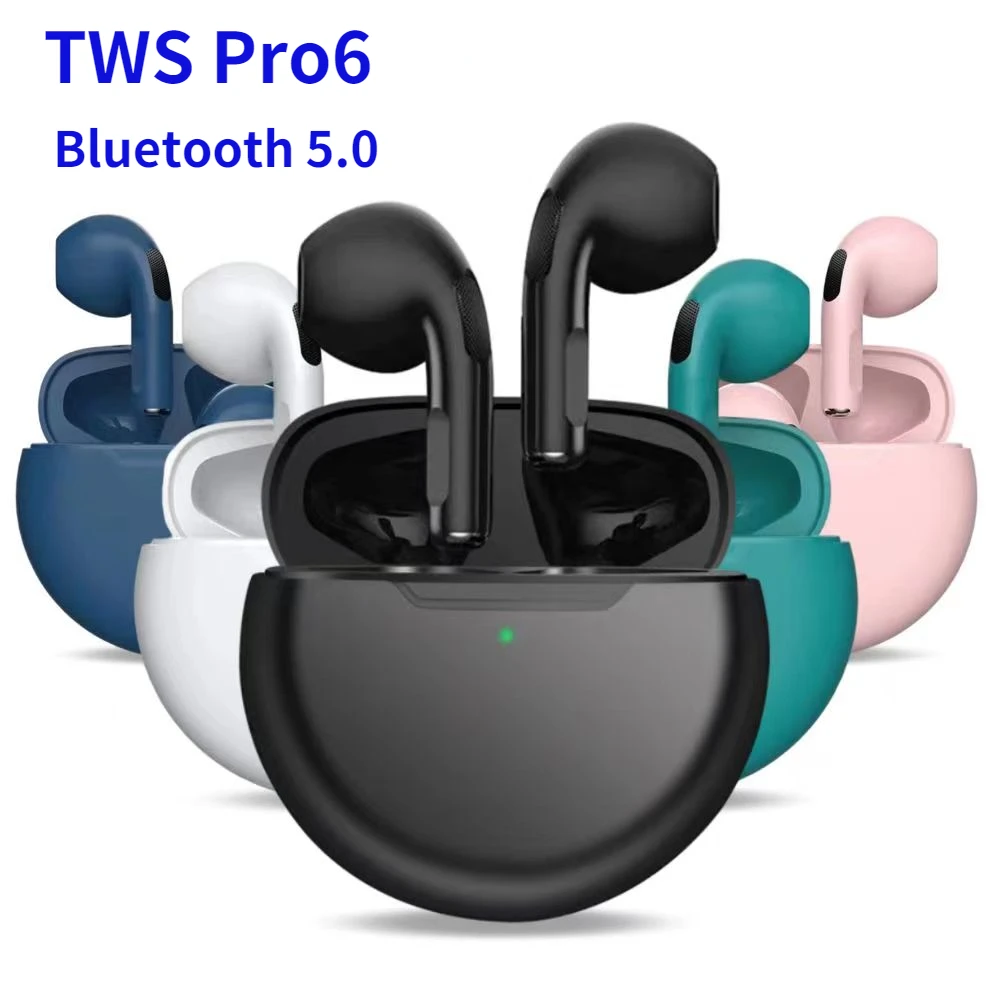 

Pro6 TWS Touch Control Wireless Headphones Bluetooth 5.0 Earphones Sports Waterproof Earbuds Music Headset 2022 Fashion Pro 6