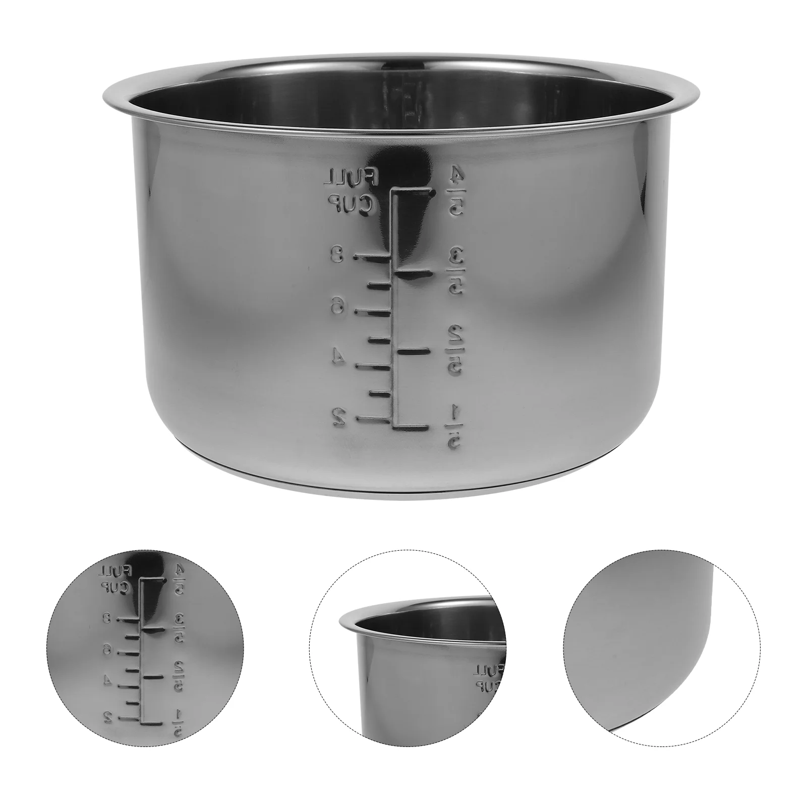 

Replacement Stainless Steel Electric Cooking Cooker Inner Pot Rice Cooker Pot Replacement for House Eating Kitchen Home