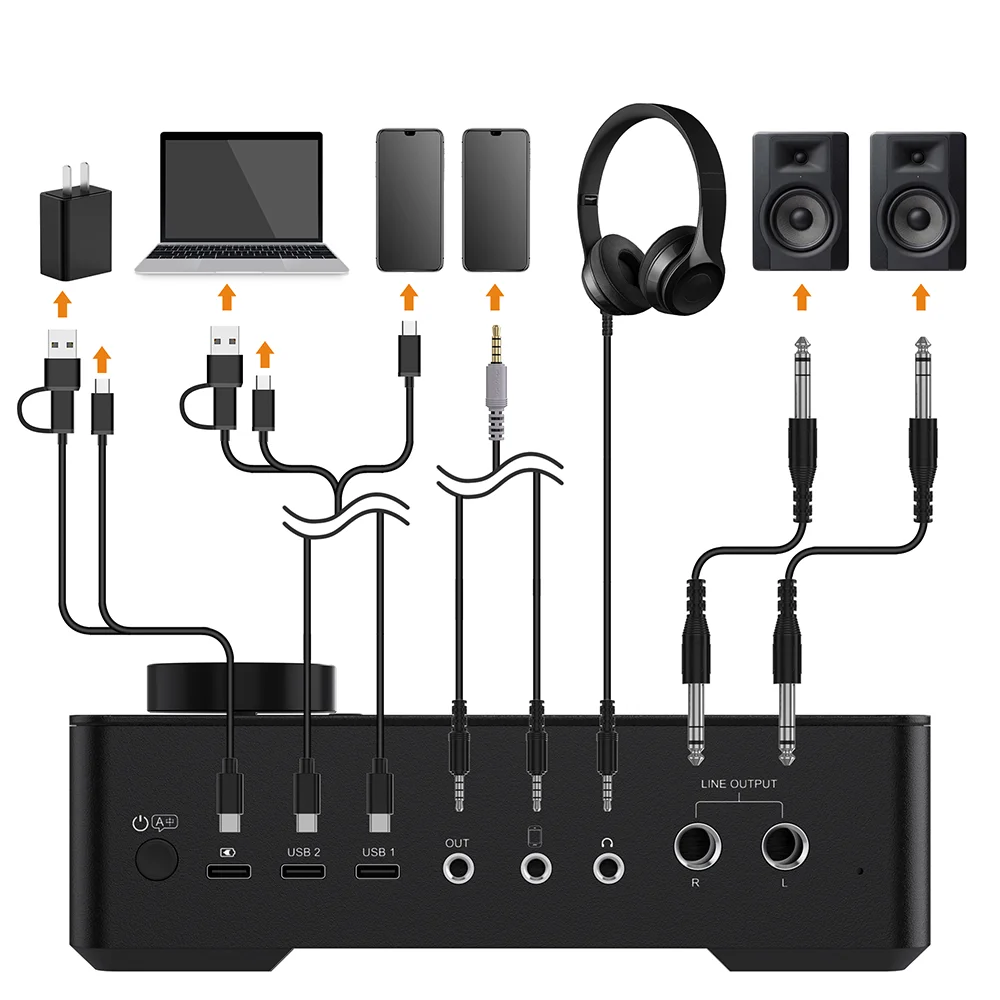 

Comica LinkFlex AD5 многофункциональный звуковой интерфейс для записи/подкастинга/потоковой передачи, звуковая карта для гитариста/вокала/подкаст...