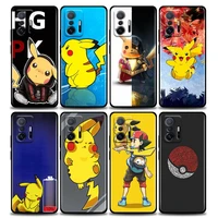 cute pikachu pokemon phone case for xiaomi mi 11i 12 12x 11 11x 11t poco x3 nfc m3 pro f3 gt m4 soft silicone case pikachu