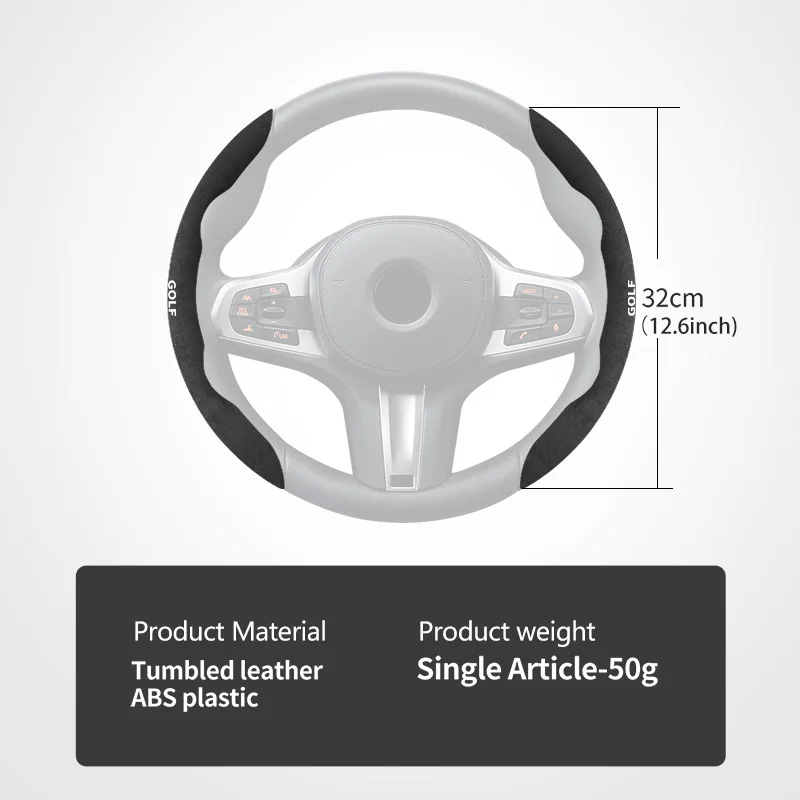 Кожаный разноцветный чехол на руль автомобиля, накладка на руль для Volkswagen VW Tiguan MK1 mk2 2016 2017 2018 2019 2020 2021 (art.: 3920dbbfa8af0) - 3920dbbfa8af0