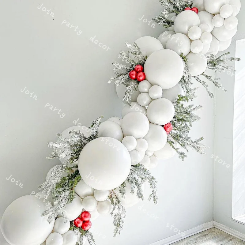 

108Pcs Latex White Wine Balloons Arch Garland Retro Color Birthday Balloons Wedding Birthday Baby Shower Party Backdrop Decor