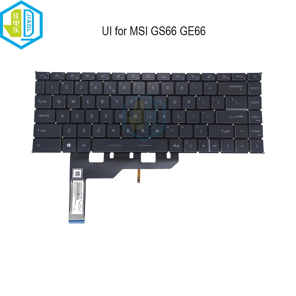 

UI English backlight keyboard for MSI GE66 Raider MS-1541 GS66 Stealth MS-16V1 16V2 16V3 NSK-FFABN replacement keyboards backlit