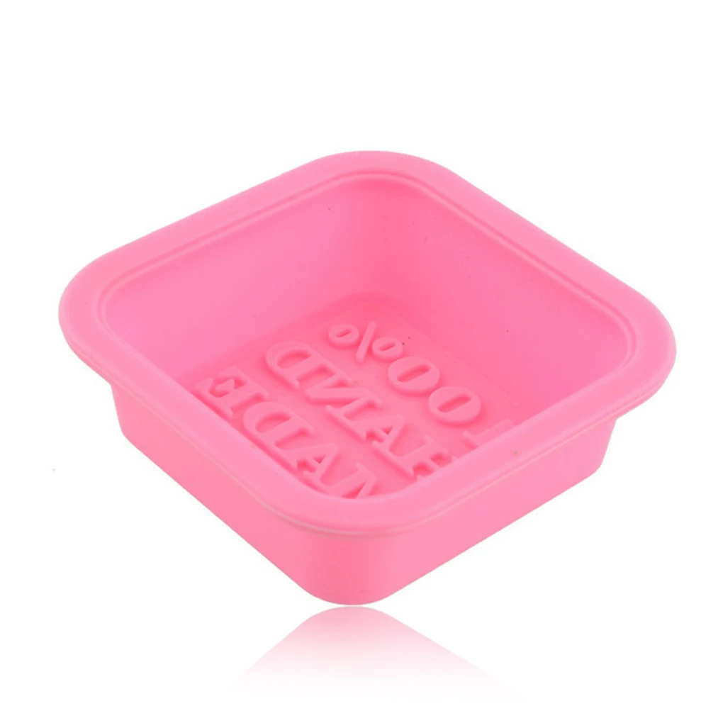 

New 3D Square Shape Design Handmade DIY Silicone Mold Soap Mold Fondant Cake Decorating Tools Soap Making Random Color