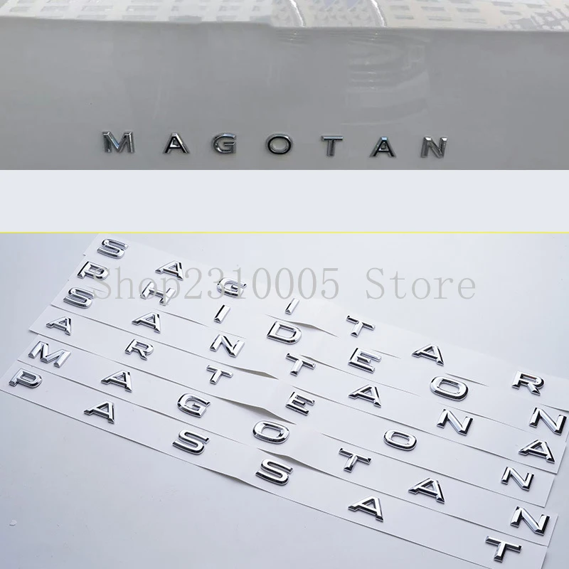 

ABS Letters Emblem for VW LAMANDO PASSAT ARTEON SANTANA T-ROC TIGUAN L TOUAREG POLOPLUS Car Middle Trunk Nameplate Logo Sticker