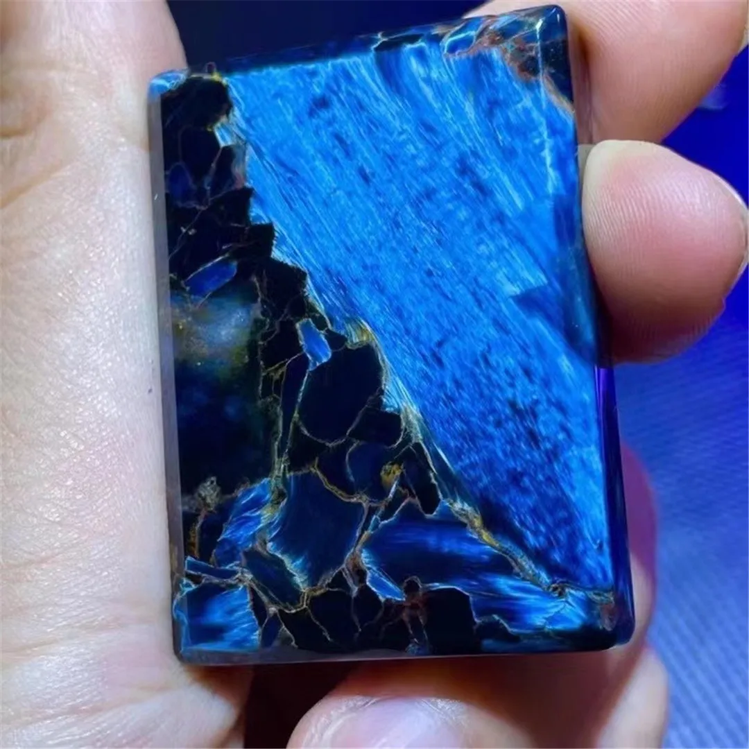 

Natural Pietersite Stone Pendant For Women Men Wealth Healing Gift Blue Crystal 45x33x9mm Beads Namibia Energy Jewelry AAAAA