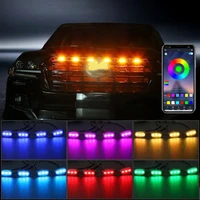 12v car led front grille light rgb app control grill smoke mini led light for ford f150 f250 f350 for raptor for toyota tacoma
