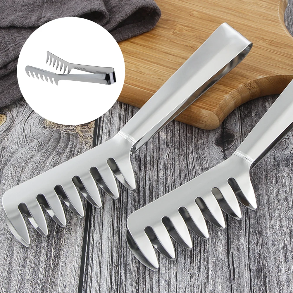 

2Pcs Spaghetti Tongs Pasta Tongs Teeth Shaped Noodles Pasta Clip Cooking Tool