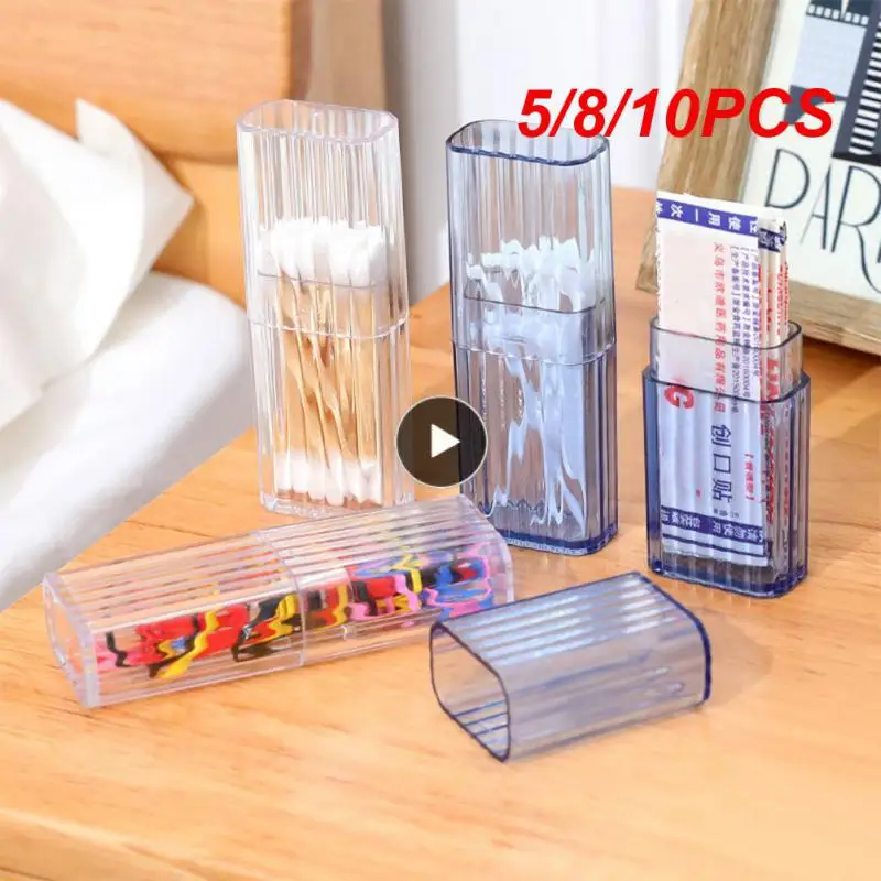 

5/8/10PCS Transparent Storage Box Toothpaste Toothbrush Case Plastic Portable Toothbrush Cup Travel Camping Storage Box Swab Box