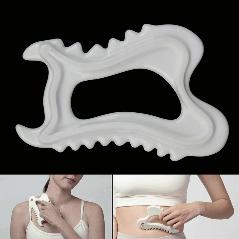 

Facial Gua Sha Massage Board Ceramics Reduce Fat Static Free Portable Full Body Scraping Plate for Women Adults