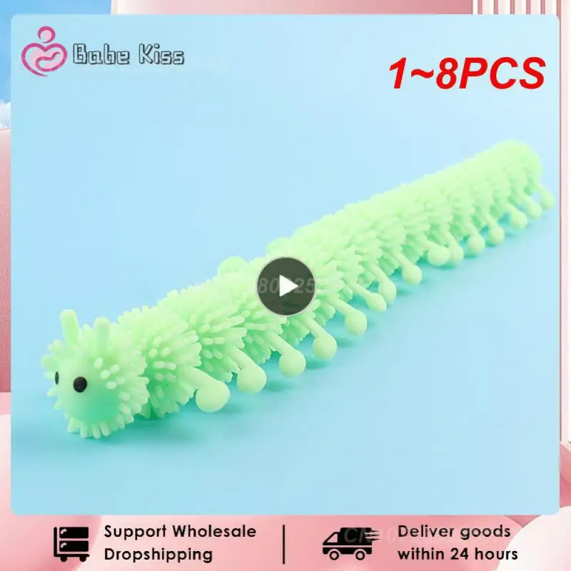 

1~8PCS Knots Caterpillar Relieves Stress Toy Personalized Worm Noodle Stretch String Anti Stress Autism Vent Kids Toys New