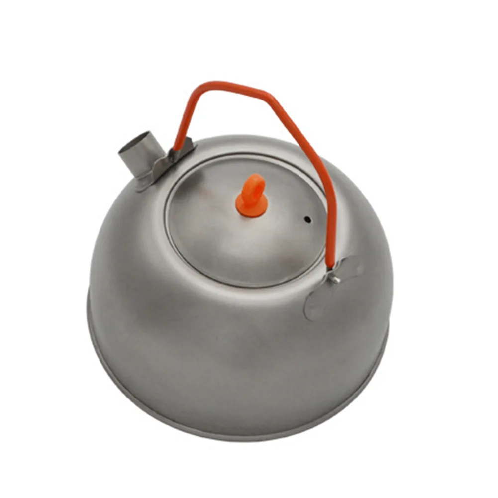 

600ml Titanium Tea Kettle Outddor Camping Boiling Water Coffee Tea Pot 40ml Double Wall Cup Outdoor Backpacking Tools